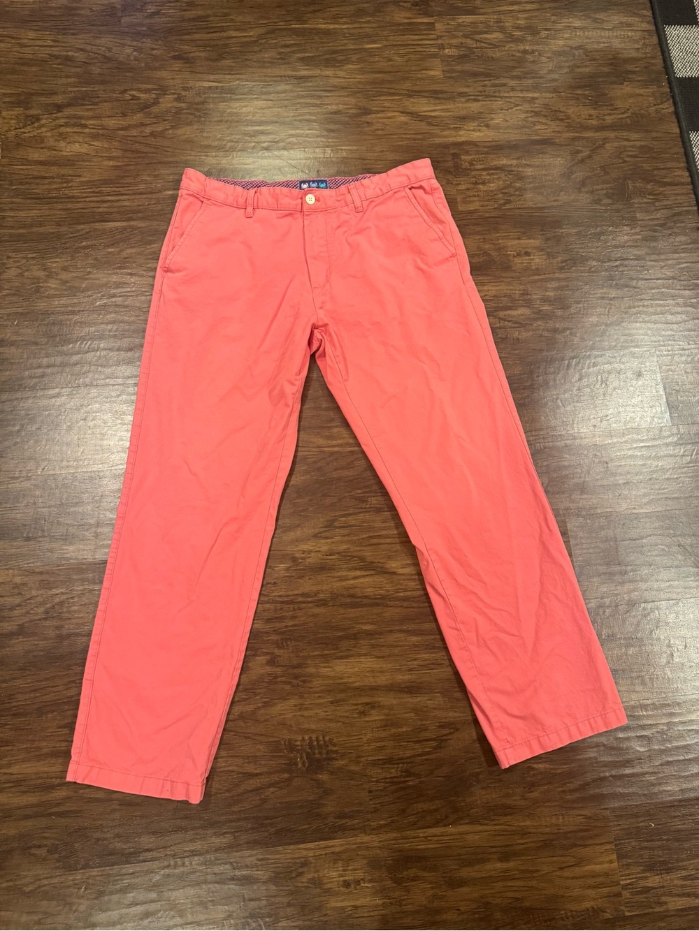 Men's Coral Chino Pants - Classic Straight Fit